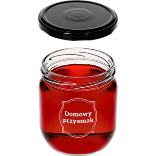 Twist off jar, 425 ml, with “Domowy przysmak” print and lid, 3 pcs – photo 5