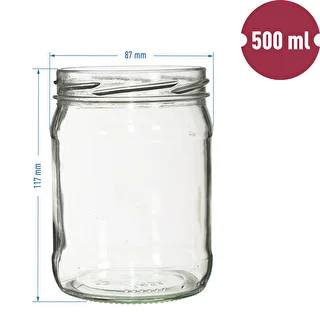 500ml twist off glass jar Ø82/6 - 8 pcs. – photo 6