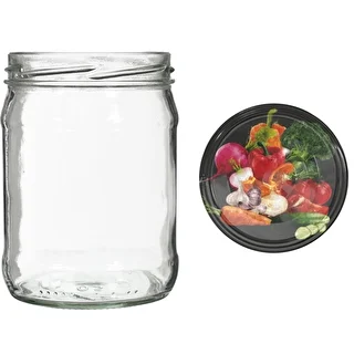 500 ml twist off glass jar with coloured lid Ø82/6 - 6 pcs. – photo 6