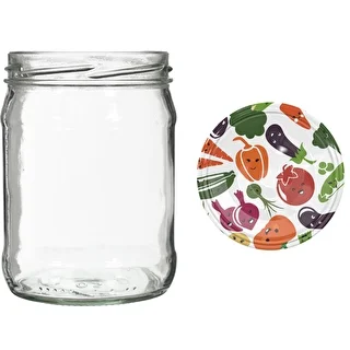 500 ml twist off glass jar with coloured lid Ø82/6 - 6 pcs. – photo 5