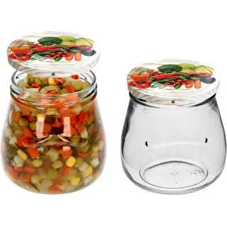 “Inverted Amphora” 500 ml twist-off jar with Ø82/6 coloured lid – photo 6