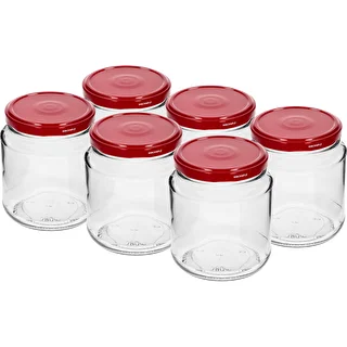 580 ml twist-off jar with maroon cap Ø82/6