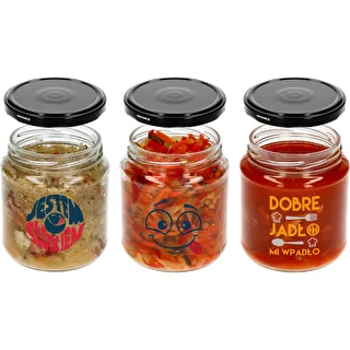TO 580 ml fi 82 jar with colour print and black lid, 3pcs. – photo 4
