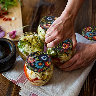 580 ml twist off glass jar with coloured lid Ø82/6 - 6 pcs. – photo 16