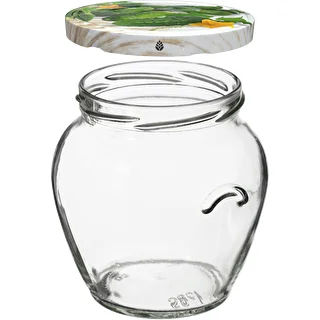 580 ml twist off glass jar with coloured lid Ø82/6 - 6 pcs. – photo 3