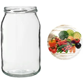 900 ml twist-off jar with coloured Ø82/6 lid - 6 pcs – photo 13