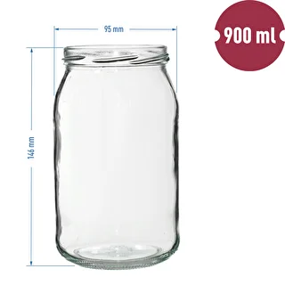 900 ml twist-off jar with coloured Ø82/6 lid - 6 pcs – photo 2