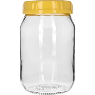 1.7 L Twist-Off (TO) Jar with Yellow Plastic Lid and Handle, 100 mm, 1 pc – photo 2