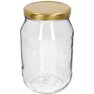 1.7 L Twist-Off Jar with 100/6 Gold Lid, 1 pc.