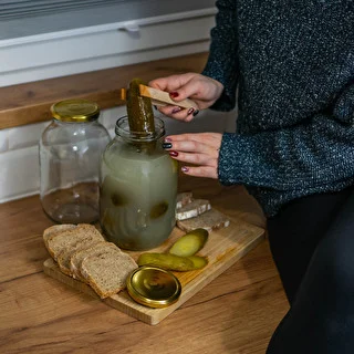 2l twist off glass jar with golden lid Ø82/6 - 6 pcs. – photo 3