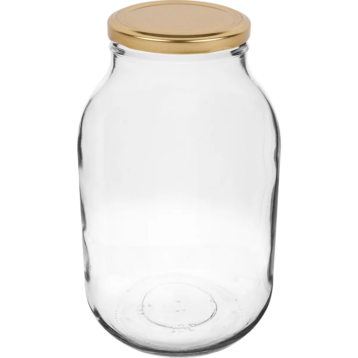 3l twist off glass jar with golden lid Ø100
