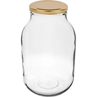 3l twist off glass jar with golden lid Ø100 – photo 1