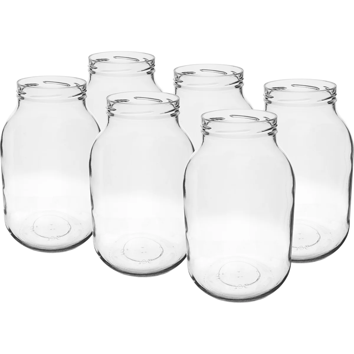 3l twist off glass jar Ø100 - 6 pcs.