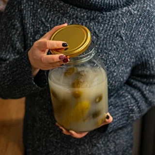 3l twist off glass jar with golden lid Ø100 – photo 4