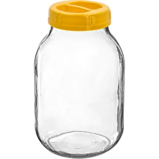 Twist-off Glass Jar 3 L with Plastic Lid Ø100 and Handle