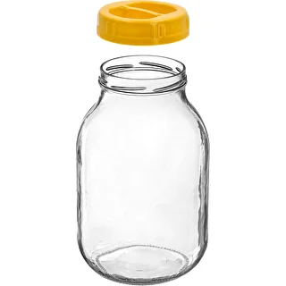 Twist-off Glass Jar 3 L with Plastic Lid Ø100 and Handle – photo 2