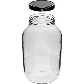 4 L jar with black screw lid Ø100 – photo 2