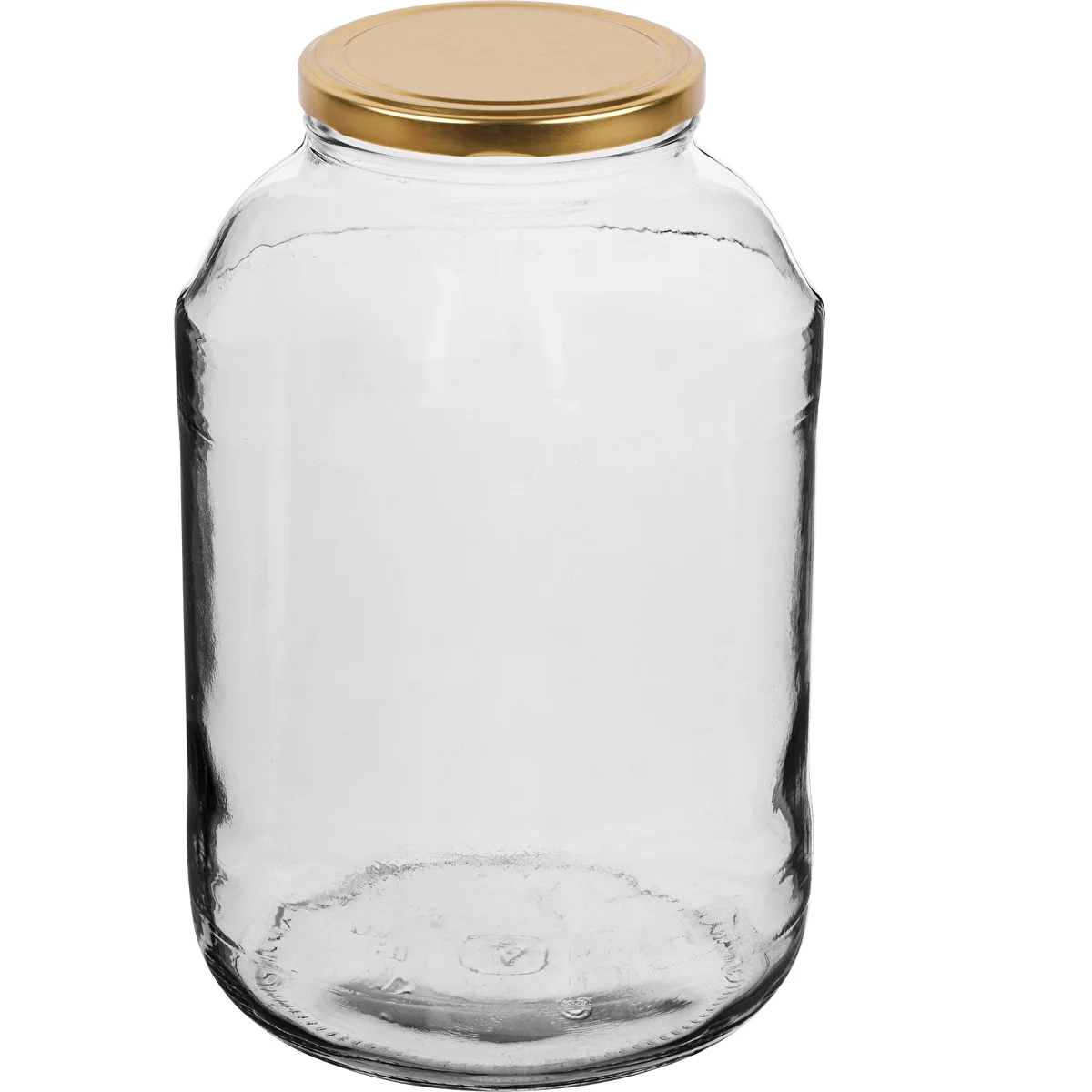 4 L twist off glass jar with golden lid Ø100