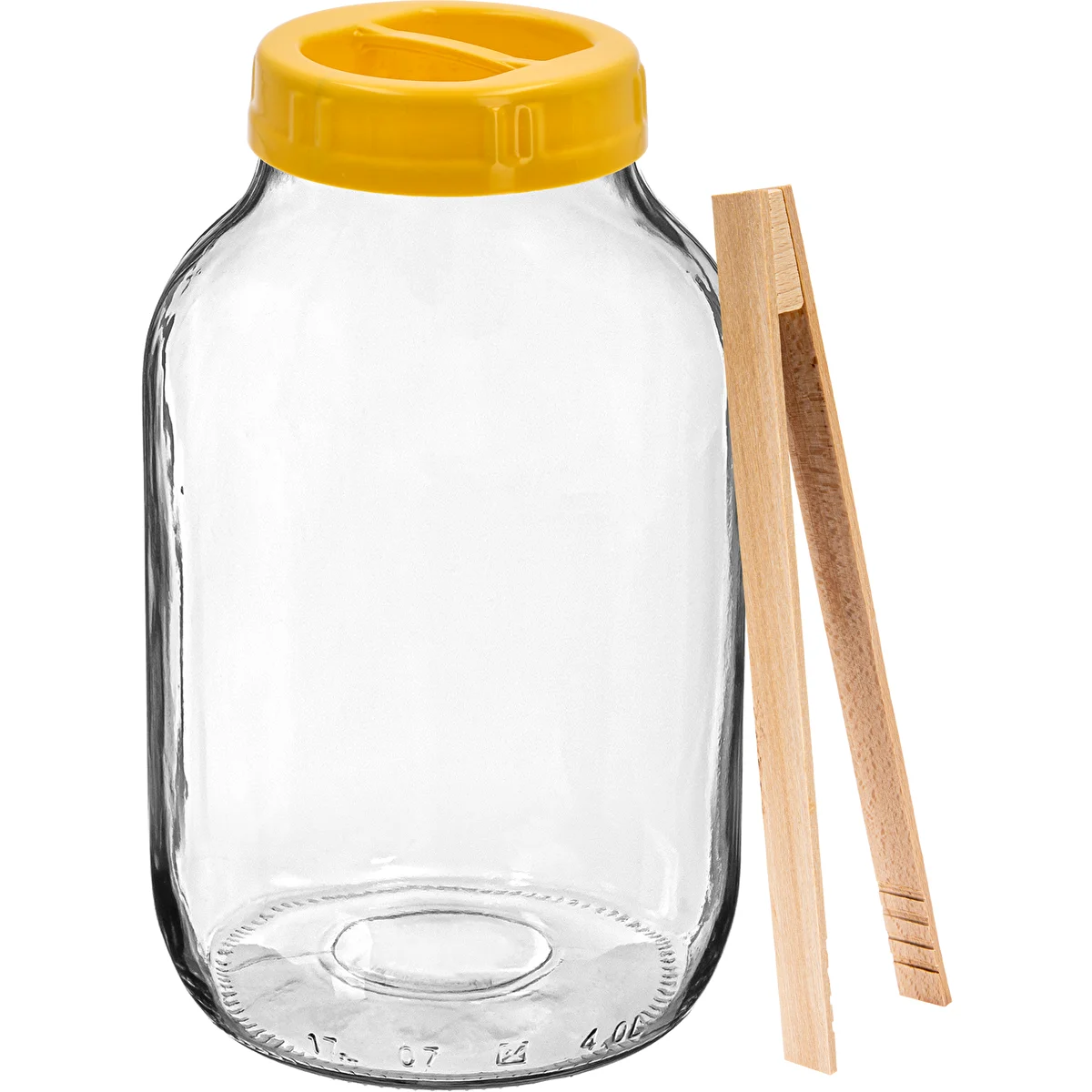4 L Twist-Off Jar, Tongs, and Plastic Lid Ø 100 with Handle