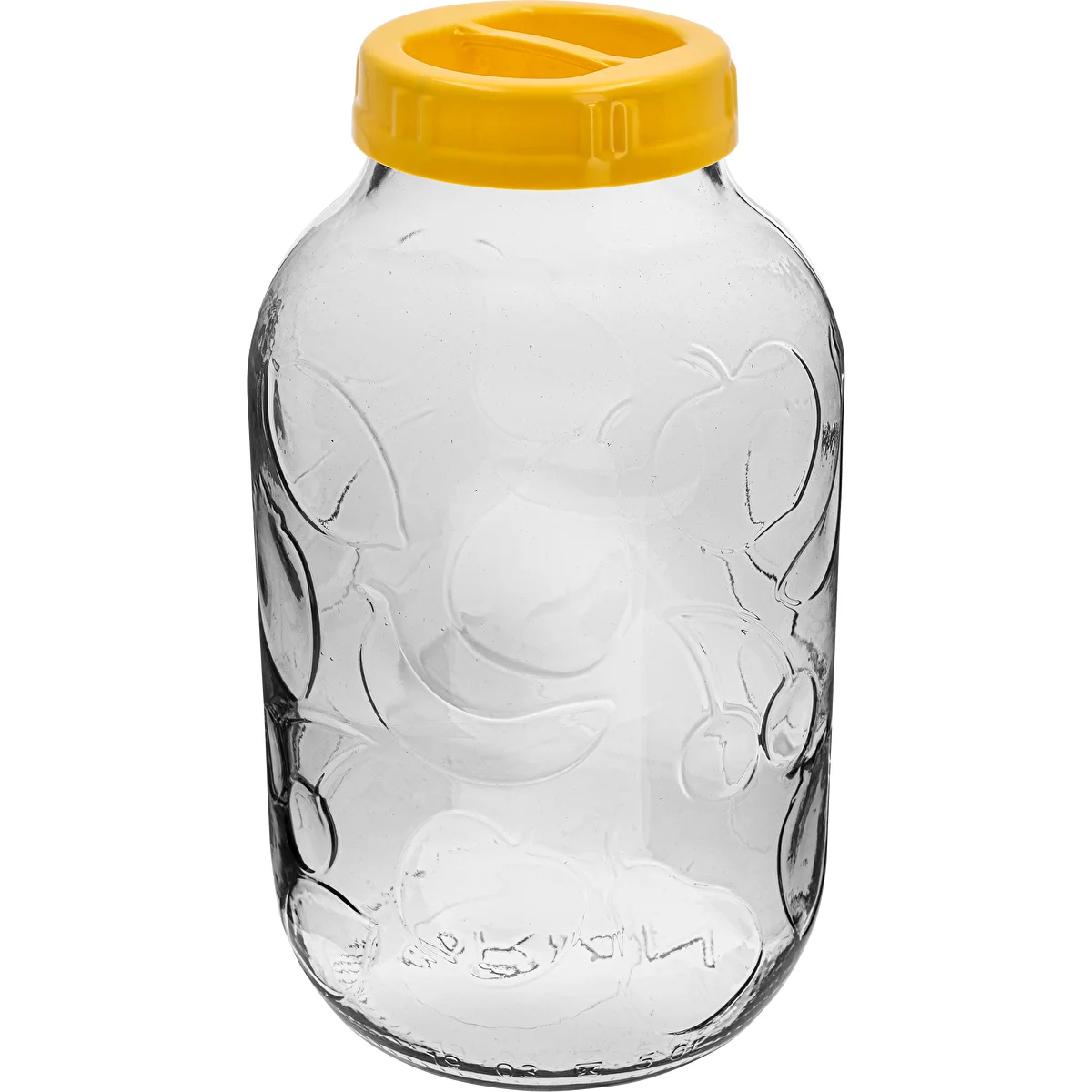 Twist-off Glass Jar 5 L with Plastic Lid Ø100 and Handle