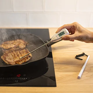 Electronic cooking thermometer (-50°C to +300°C) with case, white – photo 4