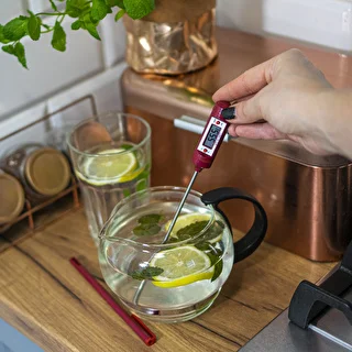 Electronic Kitchen Thermometer, LCD (-20°C to +250°C), Red – photo 7