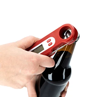 Electronic culinary thermometer with folding probe (-50/+300℃), red – photo 6