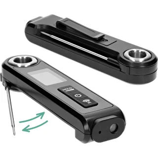 Infrared cooking thermometer, compact, with foldable probe – photo 4