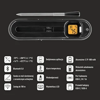Culinary thermometer with Bluetooth wireless probe – photo 6