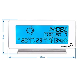 Weather station RCC, DCF – electronic, wireless, backlit, sensor, white – photo 9