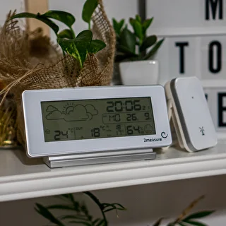 Weather station RCC, DCF – electronic, wireless, backlit, sensor, white – photo 10