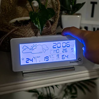 Weather station RCC, DCF – electronic, wireless, backlit, sensor, white – photo 11