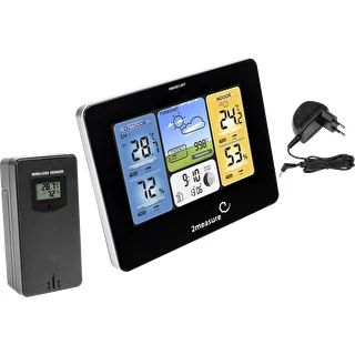 Weather station RCC – Electronic, wireless, backlit, sensor, black