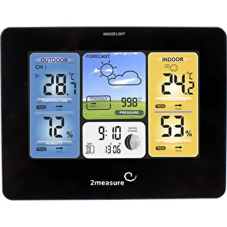 Weather station RCC – Electronic, wireless, backlit, sensor, black – photo 4