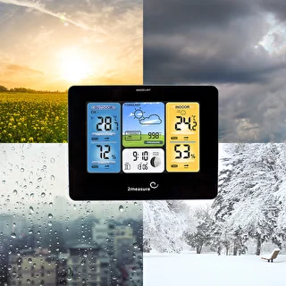 Weather station RCC – Electronic, wireless, backlit, sensor, black – photo 18