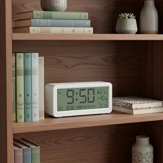 Soens electronic weather station - white, with clock and calendar – photo 8