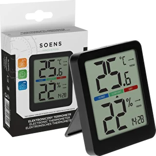 Indoor electronic thermometer, black – photo 8