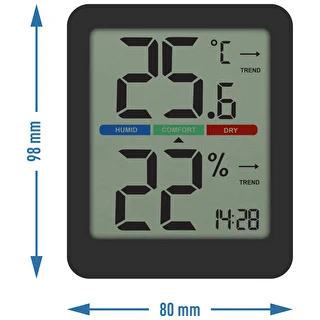 Indoor electronic thermometer, black – photo 9