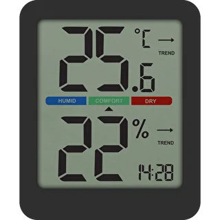 Indoor electronic thermometer, black – photo 2
