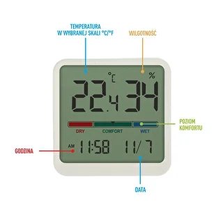 Indoor electronic thermometer, white – photo 7