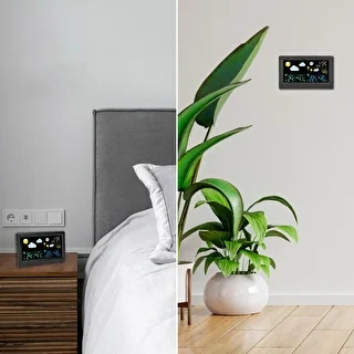 Electronic weather station - wireless, with sensor, black – photo 10