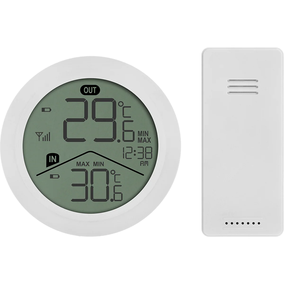 Soens Electronic Thermometer – round white with external sensor