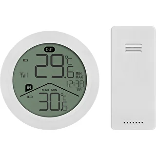 Soens Electronic Thermometer – round white with external sensor