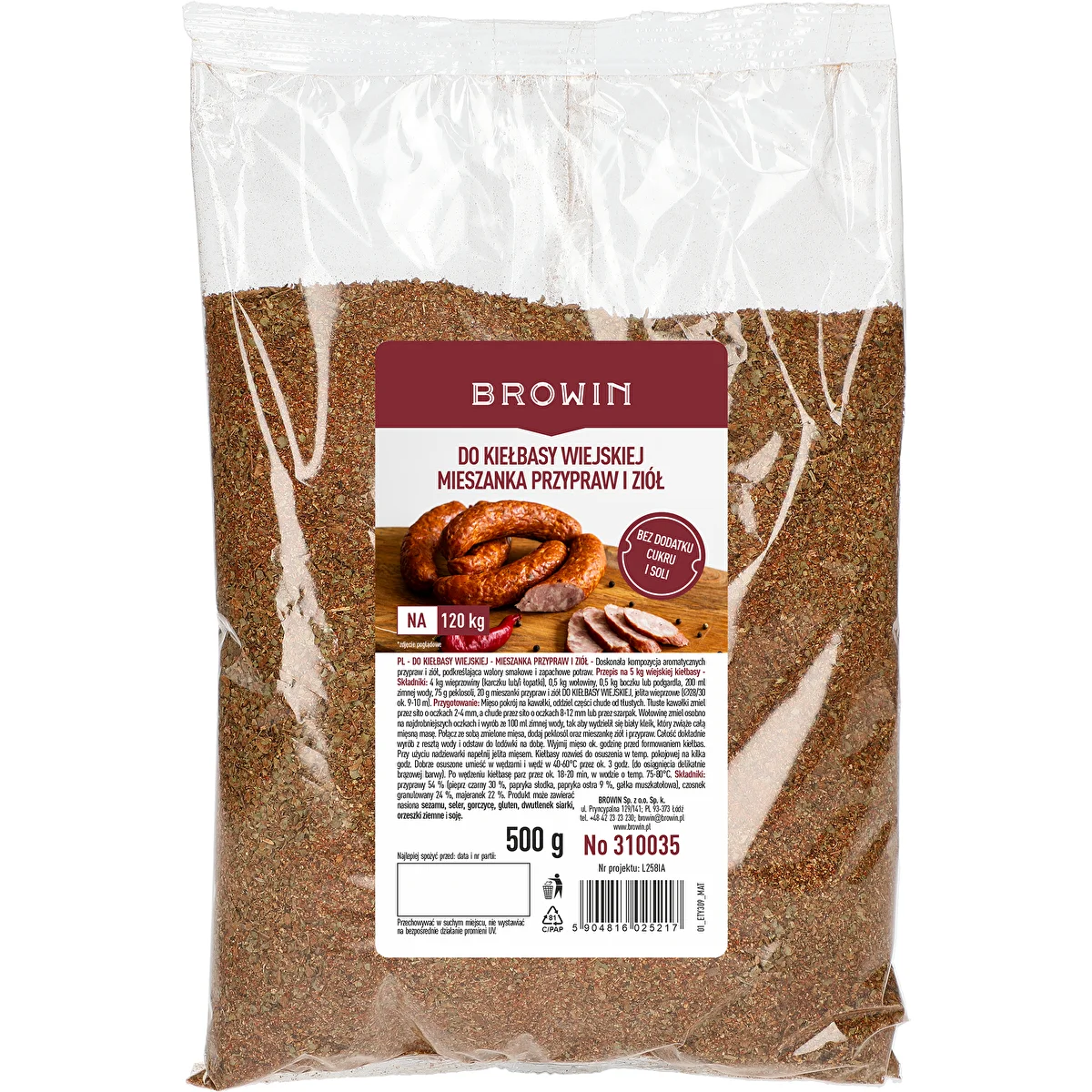 Herb and Spice Blend for Country-Style Sausage, 500 g