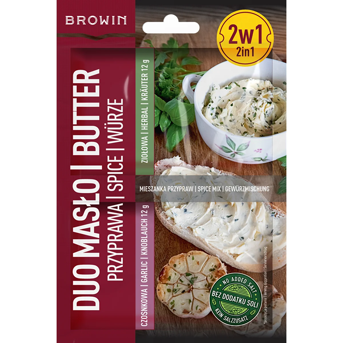 Duo Butter - Garlic & Herb Seasoning 2-in-1, 2 x 12 g