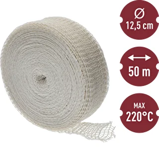 White netting with dimensions of 12.5 cm x 502 m, thermal resistance of up to 220°C – photo 3