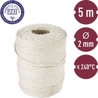 White cotton butcher's twine (240°C) 55 m – photo 3