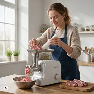 Meat Grinder with Shredder, Food Mill and Sausage Stuffer, 1500 W – photo 7