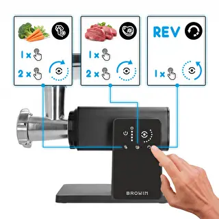 Multifunctional Meat Grinder with Touch Panel, Vegetable Slicer and Fruit and Vegetable Strainer, 2,000 W – photo 6