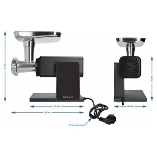 Multifunctional Meat Grinder with Touch Panel, Vegetable Slicer and Fruit and Vegetable Strainer, 2,000 W – photo 10